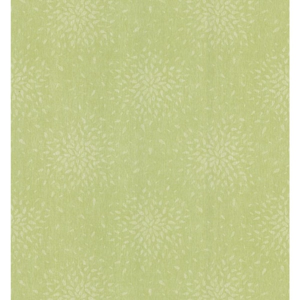 Brewster Sunburst Green Wallpaper Sample