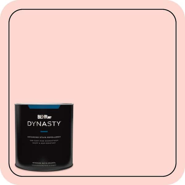 BEHR DYNASTY 1 qt. #170C-2 Creamy Peach Satin Enamel Interior Stain-Blocking Paint and Primer
