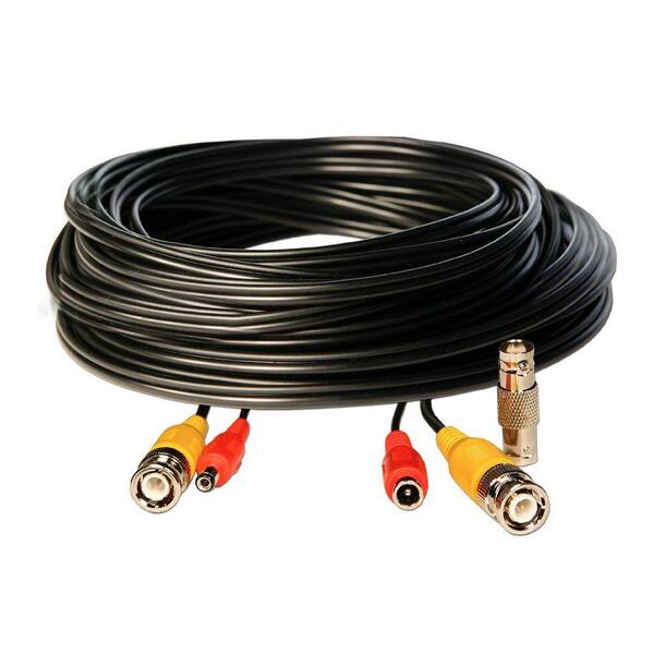 Security Labs 50 ft. BNC Video 2.1mm DC Power Extension Cable - Black