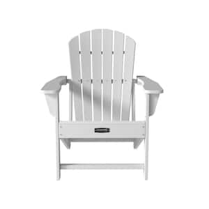 Classic White Plastic Adirondack Chair for Outdoor Garden Porch Patio Deck Backyard