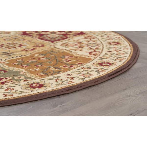 Tayse Rugs Elegance Abstract Multi-Color 7 ft. x 10ft. Oval Indoor
