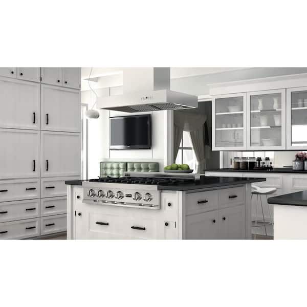 36 in. 700 CFM Ducted Island Mount Range Hood in Stainless Steel