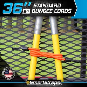 36 in. Standard Orange Bungee Cord with Hooks - 2 pack