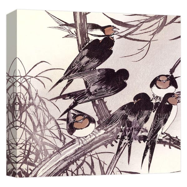 PTM Images Birdie Reunion'' Canvas Abstract Wall Art 15 in. x 15 in.