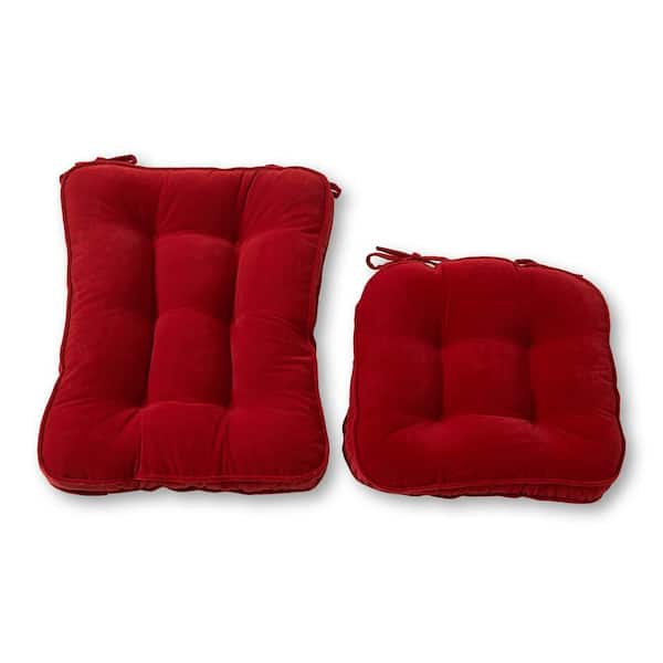 Greendale Home Fashions Hyatt Scarlet 2-Piece Rocking Chair Cushion Set