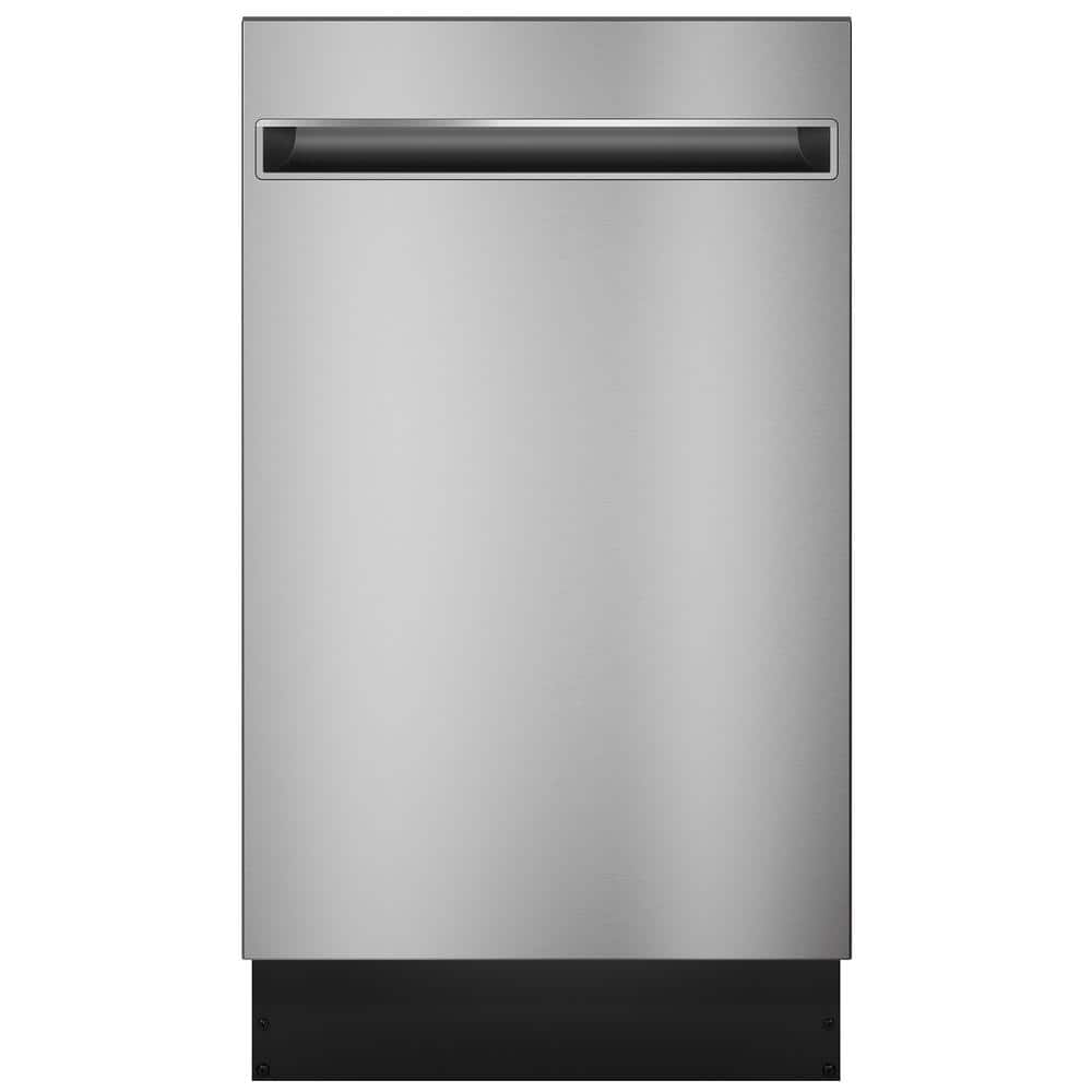 GE Profile 18 in. Stainless Steel Top Control ADA Dishwasher with Stainless Steel Tub and 47 dBA, Silver