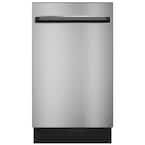 18 In. Top Control Standard Built-In Dishwasher in Stainless Steel with 3-Cycles