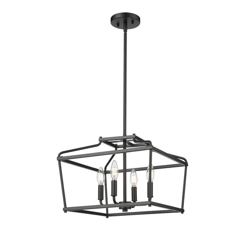 Nellita 16 inch Wide 4-Light Pendant-Matte Black price history on PriceWatchPro