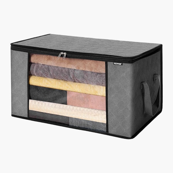 60 L Large Storage Bags, 6 Pack Clothes Storage Bin, Foldable Closet Organizers Containers with Handle Toiletry Bag