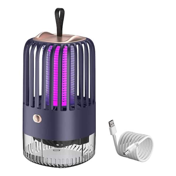 Electric UV Mosquito Killer Lamp Pest Fly Trap Catcher Harmless Odorless Noiseless Bug Zapper-Black