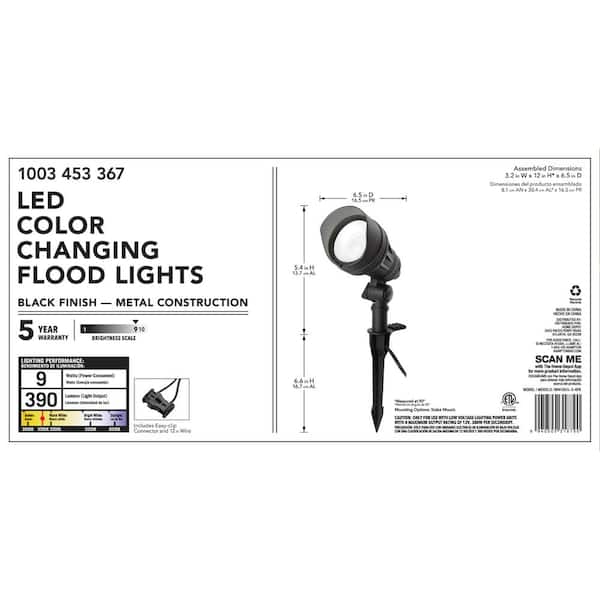 Low Voltage Black Outdoor Integrated LED Landscape Flood Light (4-Pack) Low Voltage Black Outdoor Integrated LED Landscape Flood Light (4-Pack)