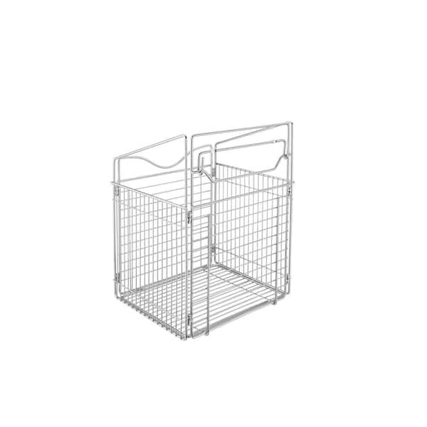 Rev-A-Shelf 19.73 in. H x 15.5 in. W Chrome Steel 1-Drawer Wide Mesh Wire Basket