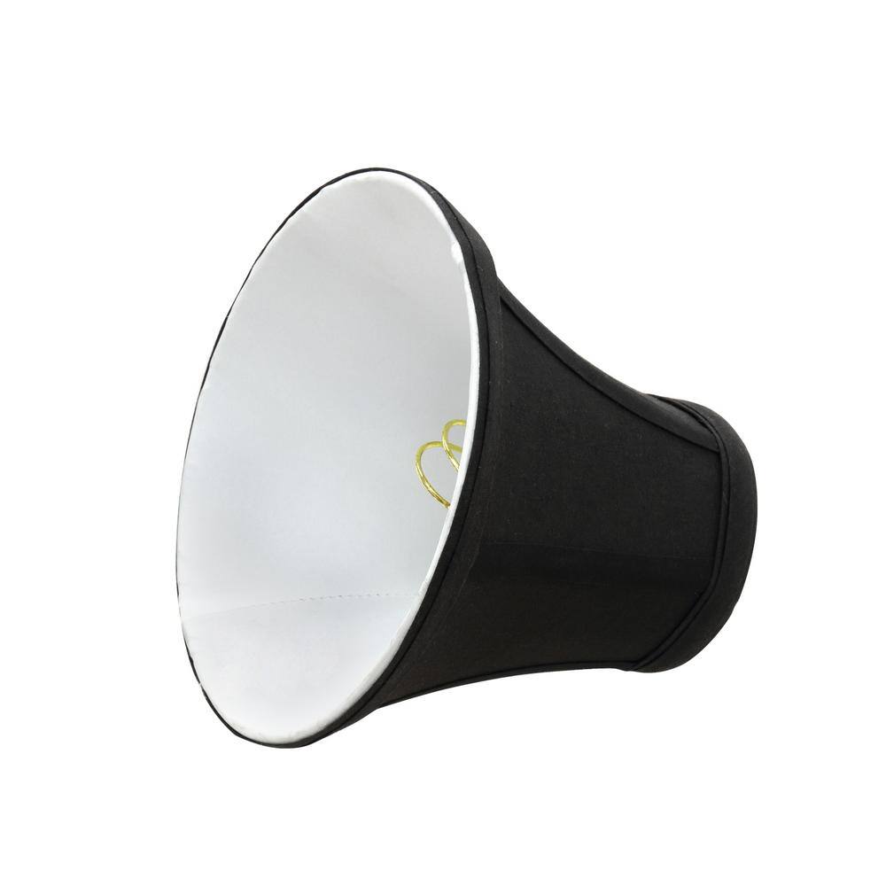 Set of 6 Black Cotton Bell Lamp Shades