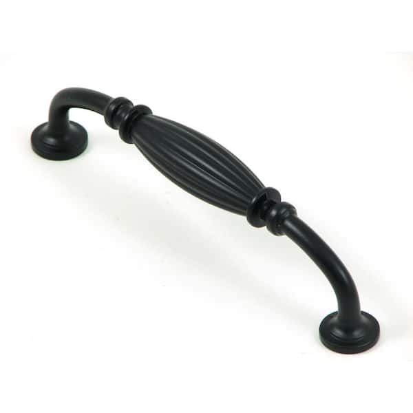 Stone Mill Hardware French Country 5 in. Center-to-Center Matte Black Cabinet Pull