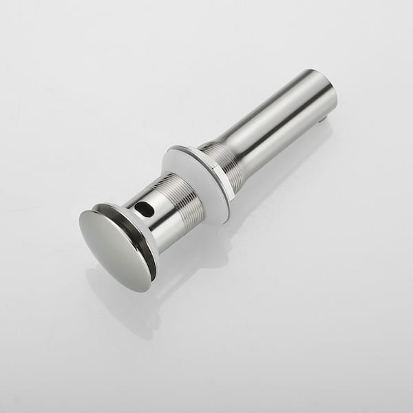 Bathroom Sink Pop-Up Drain With Overflow in Brushed Nickel