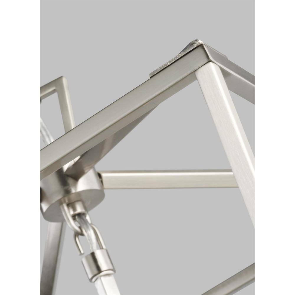 Elysian 14"W Brushed Nickel 4-Light Geometric Pendant