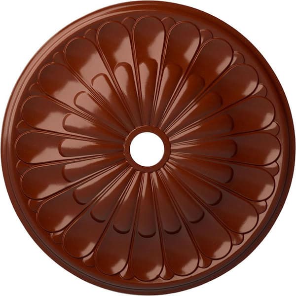 Ekena Millwork 1-7/8 in. x 31-5/8 in. x 31-5/8 in. Polyurethane Gorleen Ceiling Medallion, Firebrick