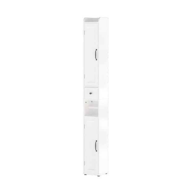 67.51 in. H Multi-Scene Slim Storage Cabinet with Adjustable Shelves, Reversible Doors, Anti-Tip, Waterproof MDF