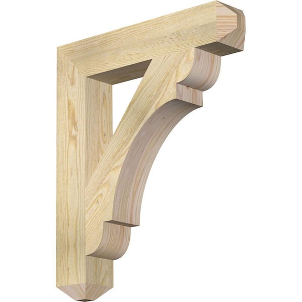 Ekena Millwork 4 in. x 26 in. x 22 in. Douglas Fir Olympic Craftsman Rough Sawn Bracket