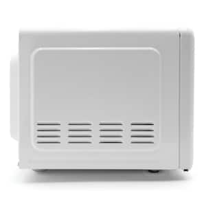 18 in. 0.7 cu. ft. Retro Microwave in White with Accessory Bundle