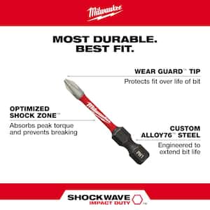 SHOCKWAVE Impact Duty Alloy Steel Driver Bit Set w/Cobalt Red Helix Drill Bit Set for Drill Drivers (51-Piece)