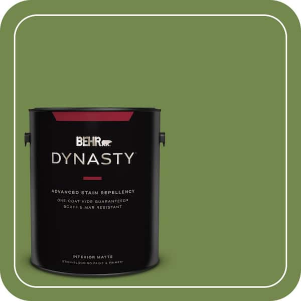 BEHR DYNASTY 1 gal. Home Decorators Collection #HDC-SM14-2 Green Suede Matte Interior Stain-Blocking Paint & Primer