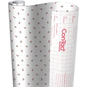 Creative Covering 18 in. x 50 ft. Rosebud Self-Adhesive Vinyl Drawer and Shelf Liner (6 Rolls)