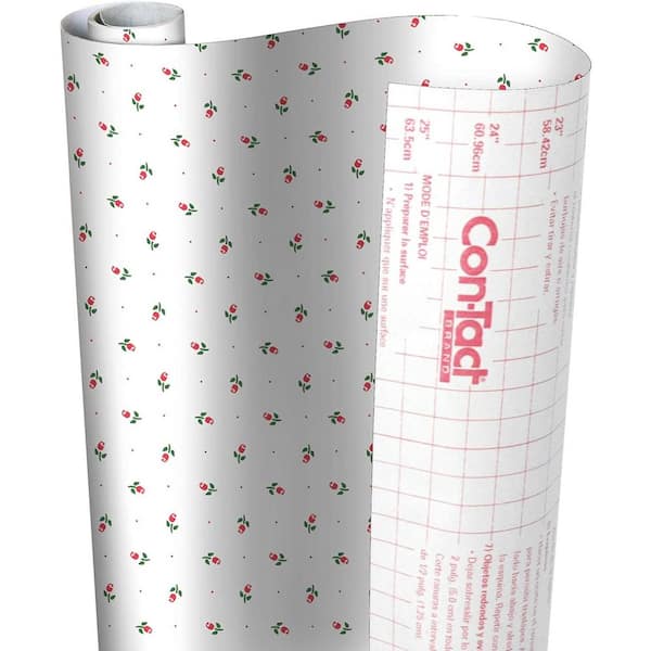 Con-Tact Creative Covering 18 in. x 50 ft. Rosebud Self-Adhesive Vinyl Drawer and Shelf Liner (6 Rolls)