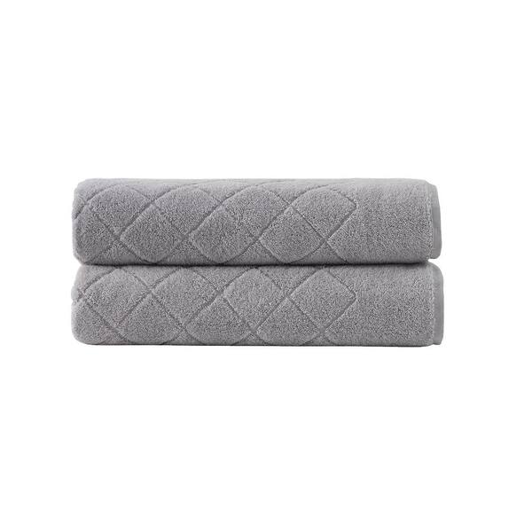 SPITIKO HOMES 6-Piece Silver Carded 100% Cotton Towel Set : 2 bath :2 hand  :2 Washcloth 2020-00118 - The Home Depot