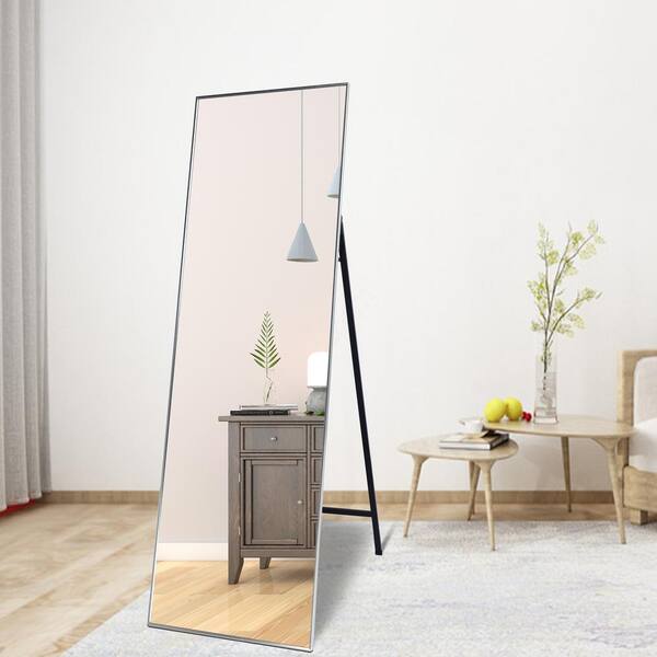 Full Length Standing Mirror Sl6322, Silver Framed Floor Length Mirror