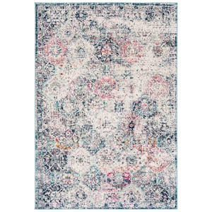 Madison Navy/Teal 4 ft. x 6 ft. Border Area Rug