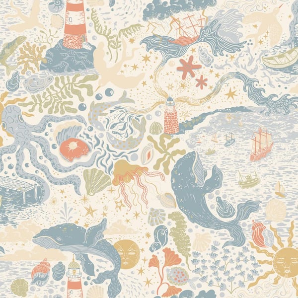 Multi-Colored Havet Multi Non-Pasted Non-Woven Matte Wallpaper