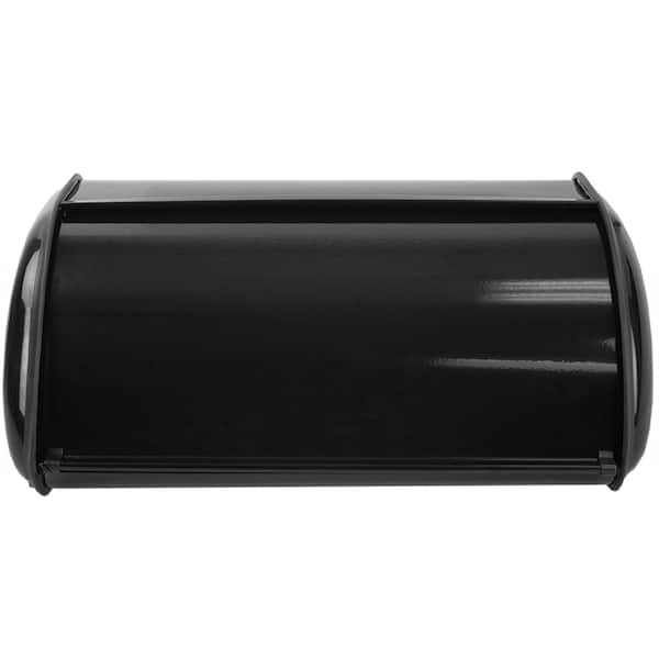 Home Basics Stainless Steel Bread Storage Box in Black
