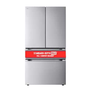 30 cu. ft. SMART Standard Depth MAX French Door Refrigerator with Internal Water Dispenser in PrintProof Stainless Steel