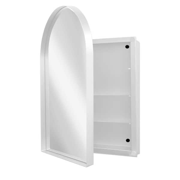 Unbranded TA Series 24 in. W x 36 in. H  Aluminum Rectangular Medicine Cabinet with Mirror