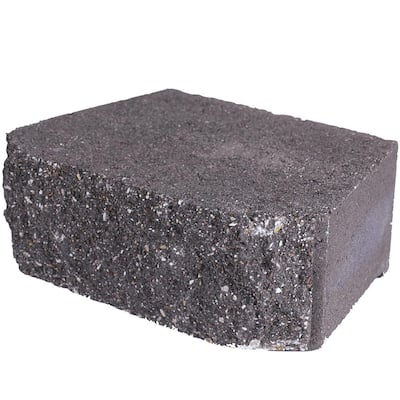 4 in. H x 11.63 in. W x 6.75 in. D Charcoal Retaining Wall Block (144-Pieces/46.6 sq. ft./Pallet)
