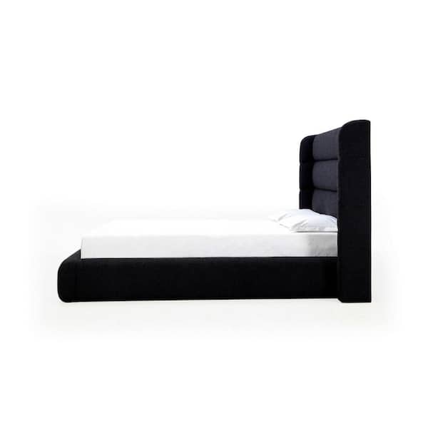 Benjara Mase gray Wood Frame Queen Size Platform Bed with