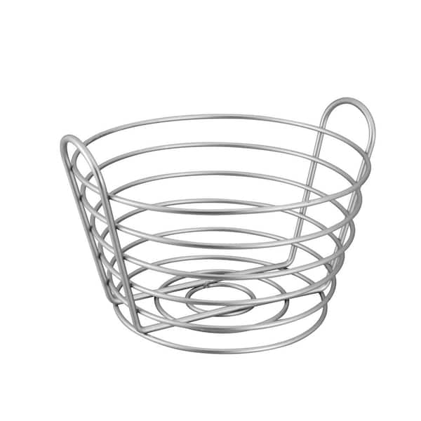 Home Basics Satin Nickel Fruit Basket