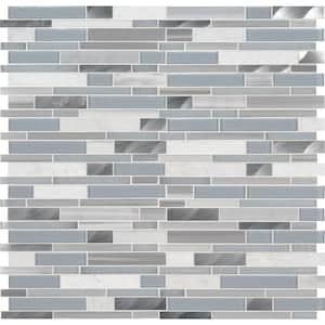 Harlow Interlocking 12 in. x 12 in. Mixed Multi-Surface Mosaic Tile (1 sq. ft./Each)