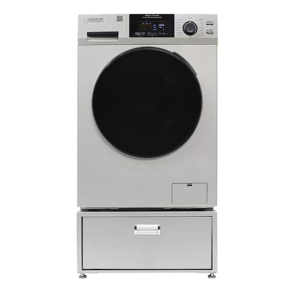 Equator 1.62 cu. ft. 110-Volt Vented Sani Combo Washer Dryer Combo Pet Cycle and Pedestal ADA in Silver