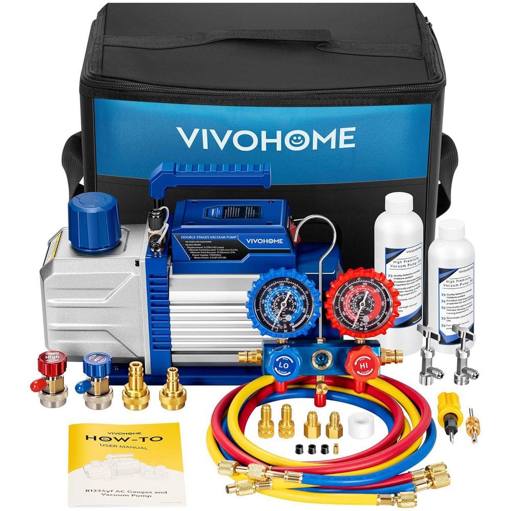 Langevin 112A 216A パワーアンプ VIVOHOME 110V 1/2 HP 5CFM Dual Stage HVAC Vacuum Pump and AC