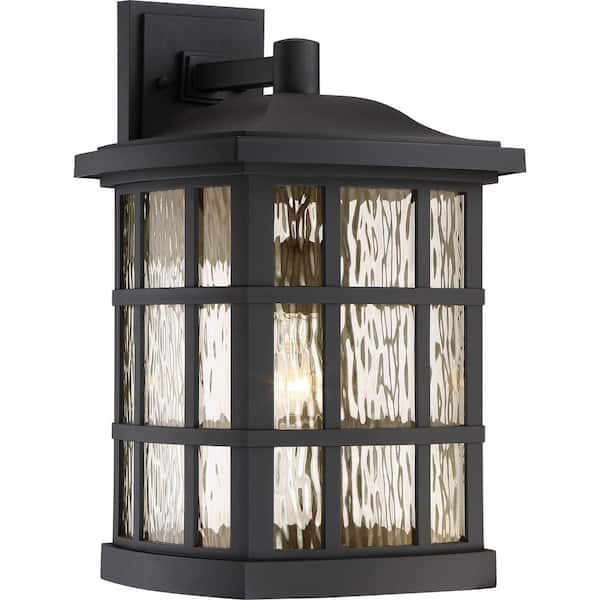 Quoizel Stonington 1-Light Black Outdoor Wall Lantern Sconce