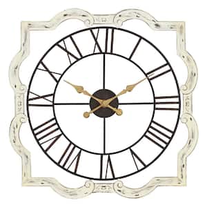 Eloise Distressed Off-White French Country Wall Clock
