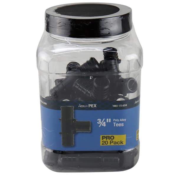 3/4 in. Plastic PEX-B Barb Tee Pro Pack (20-Pack)