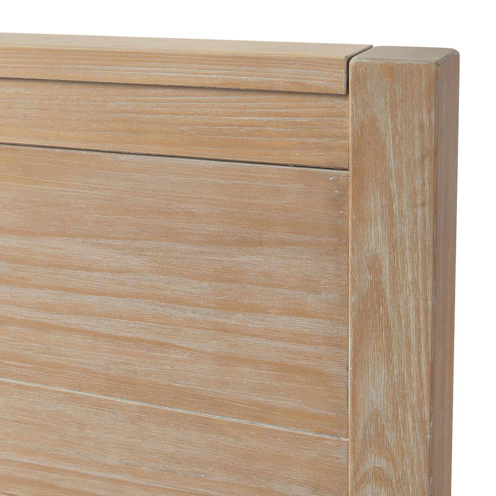 Arden Light Driftwood Pine Queen Bed with High Profile Headboard