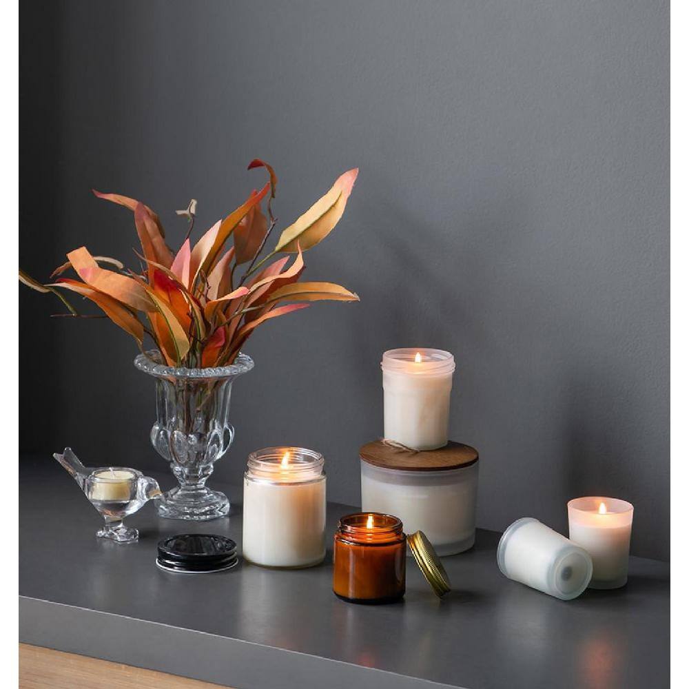 Set of 9 Earl Grey Scented White Soy Wax Candles
