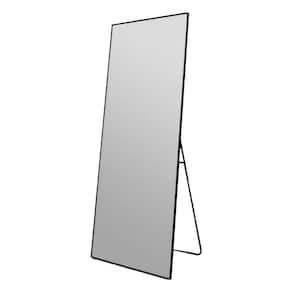 24 in. W x 65 in. H Aluminum LED Full Length Mirror with Lights Floor Mirrors with Stand Safe Touch Button Wall Mirror