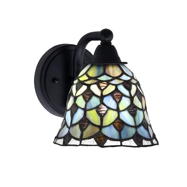Unbranded Madison 7 in. 1-Light Matte Black Wall Sconce with Standard Shade