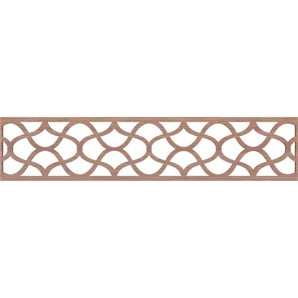 Ekena Millwork Resort Fretwork 0.25 in. D x 46.75 in. W x 10 in. L Walnut Wood Panel Moulding