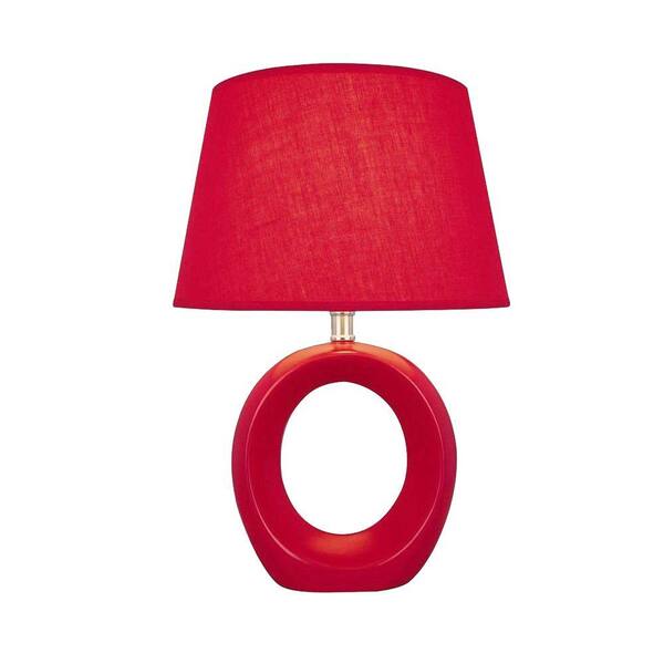 Illumine 15.8 in. Red Table Lamp
